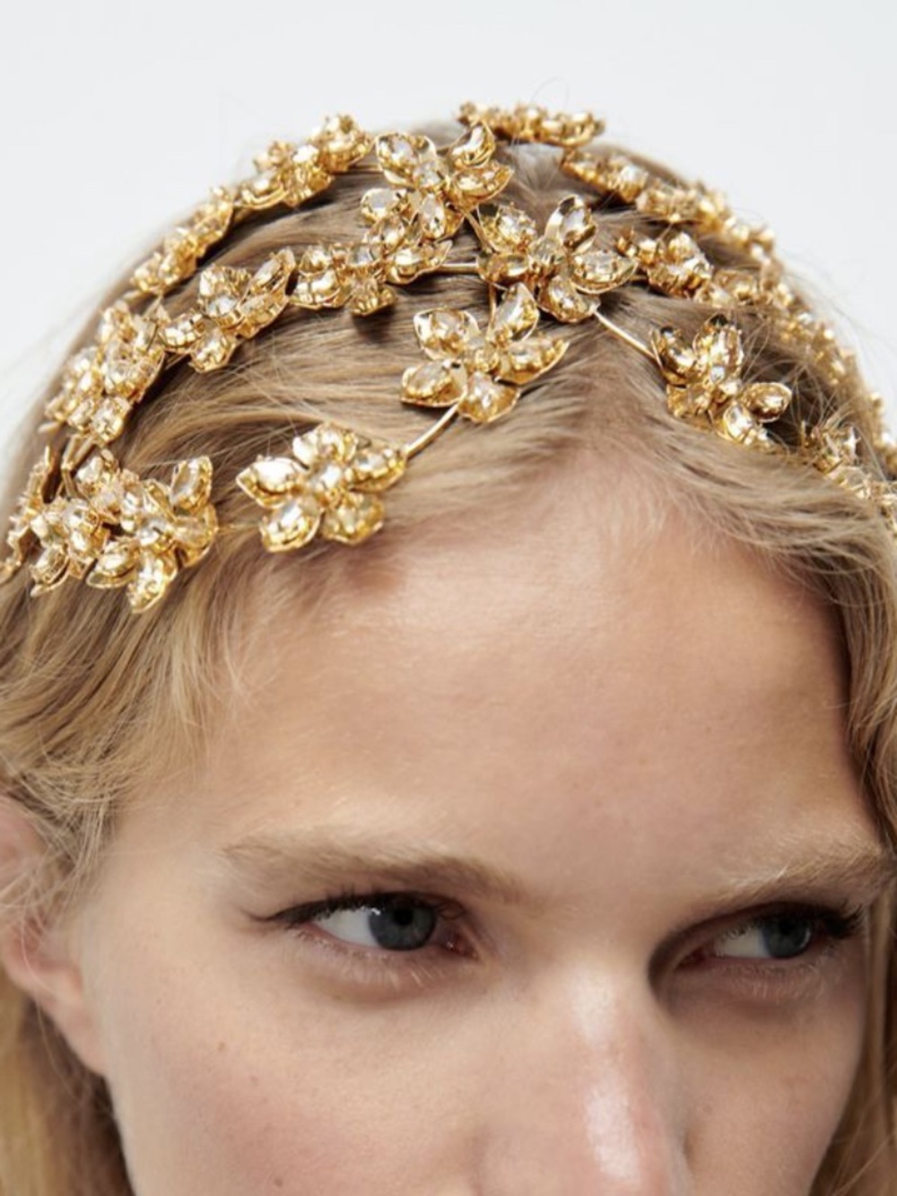 NWT Zara Floral Crystal Headband As Is